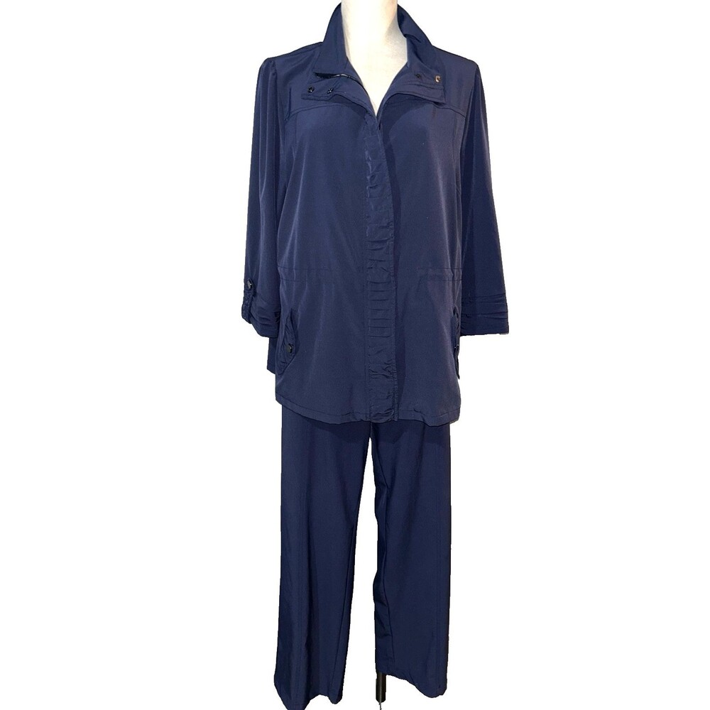 Chico's Deep Navy Relaxed Pantsuit Set